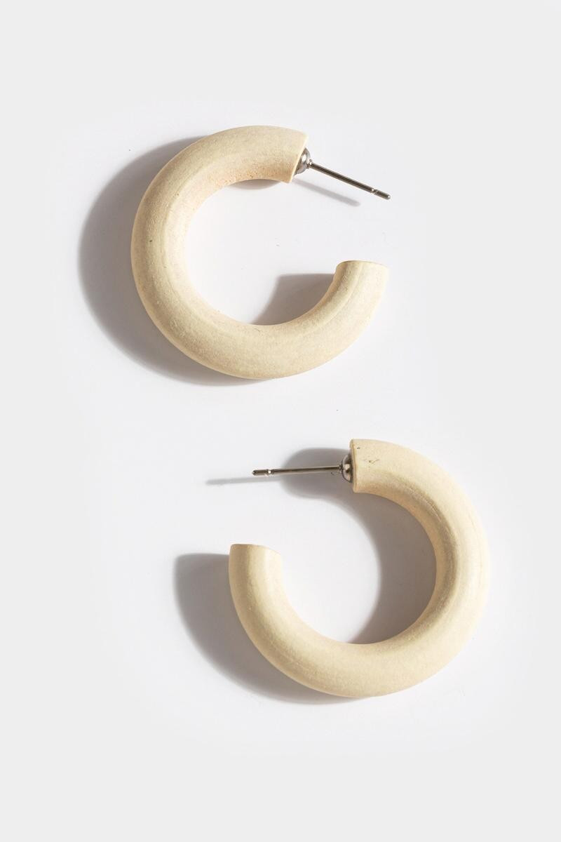 Emma Wood Tube Hoops | Francesca’s Collections