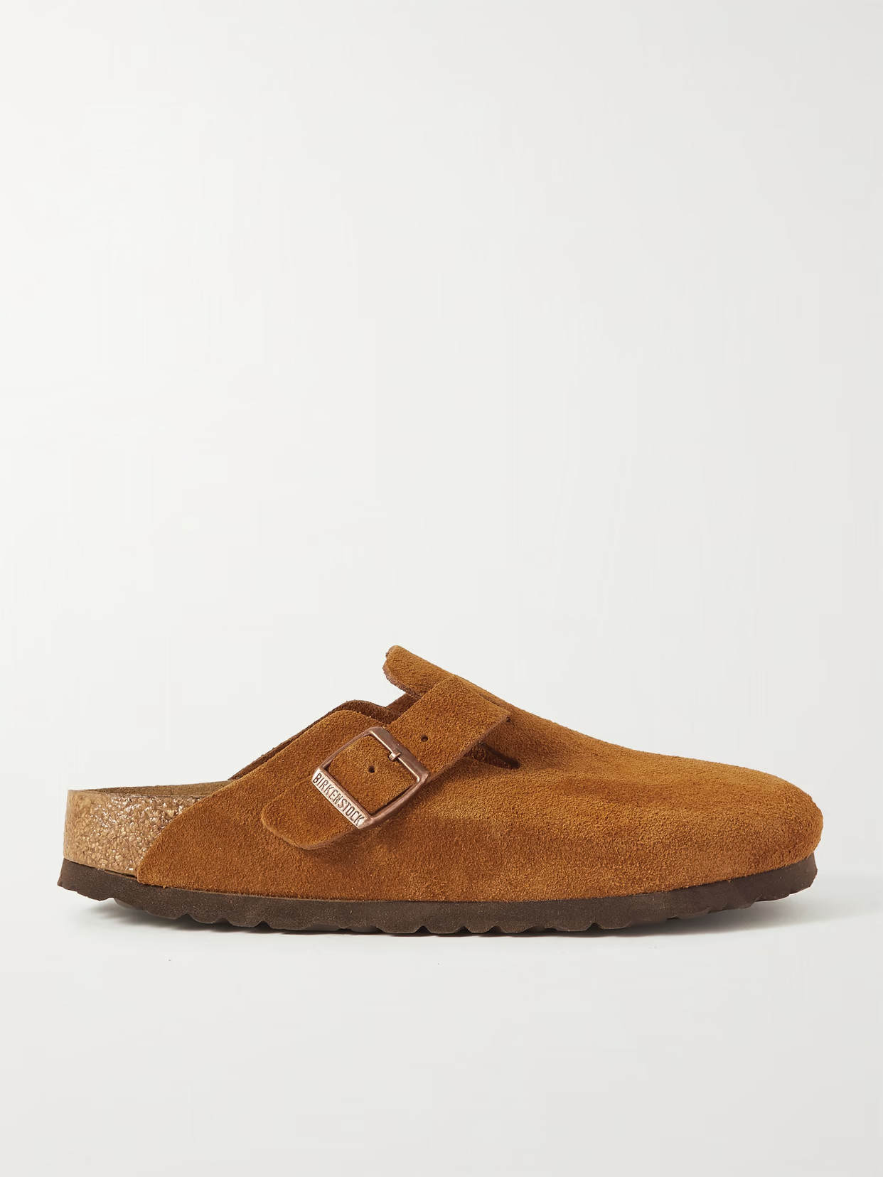 Birkenstock - Boston Suede Clogs - Brown | NET-A-PORTER (US)