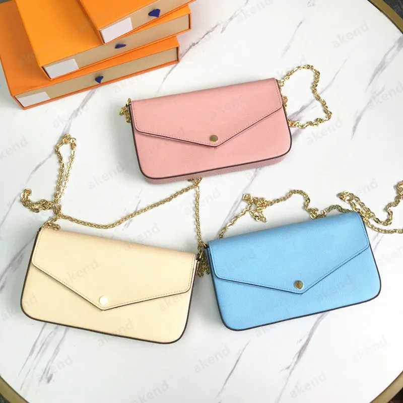 Top quality 3 piece suit Women Messenger Bag Leather handbag Evening Original box flower Luxurys ... | DHGate