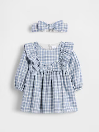 Baby Flannel Bow Dress Outfit Set | Gap (US)