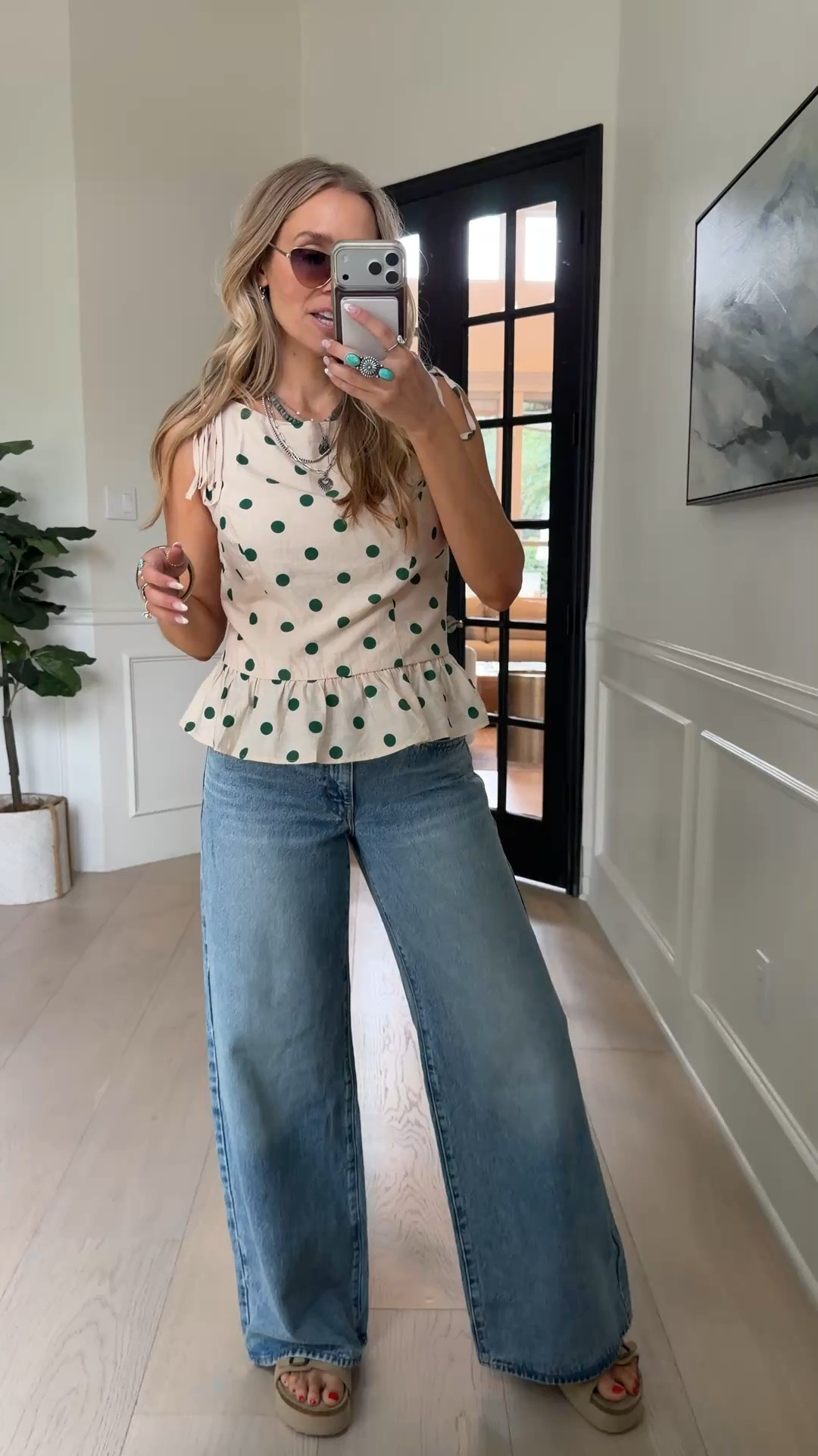 10/10 Target top! Obsessing over polka dots rn ✨

#LTKdayinmylife #LTKgrwm #LTKootd