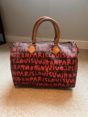 Auth Louis Vuitton Monogram Graffiti Speedy 30 Handbag Pink Stephen Sprouse  | eBay | eBay UK