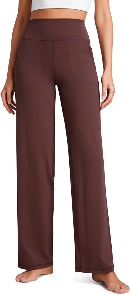 CRZ YOGA Womens Butterluxe High Waist Wide Leg Pants with Pockets 31" - Buttery Soft Comfy Casual... | Amazon (US)