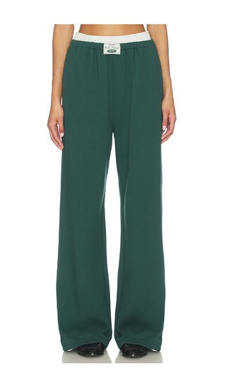 Gold Hinge Wide Leg Sweatpant in Dark Green. - size XL | Revolve Clothing (Global)