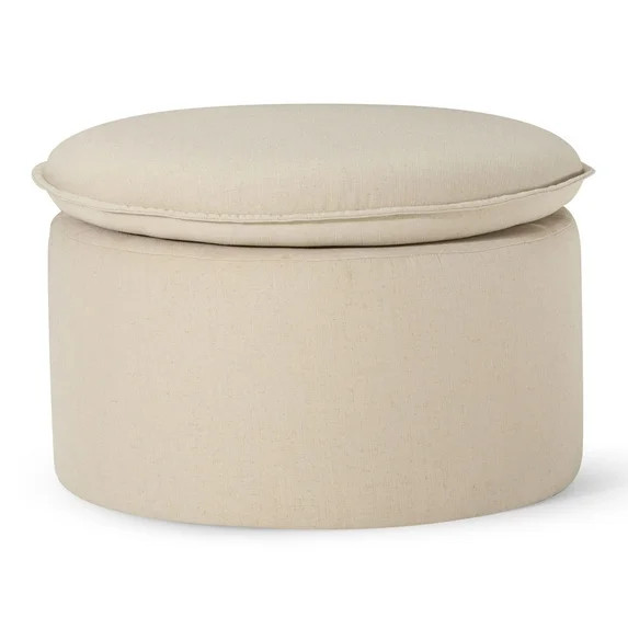 Maven Lane Lyra Contemporary Ottoman in Taupe Fabric Upholstery | Walmart (US)