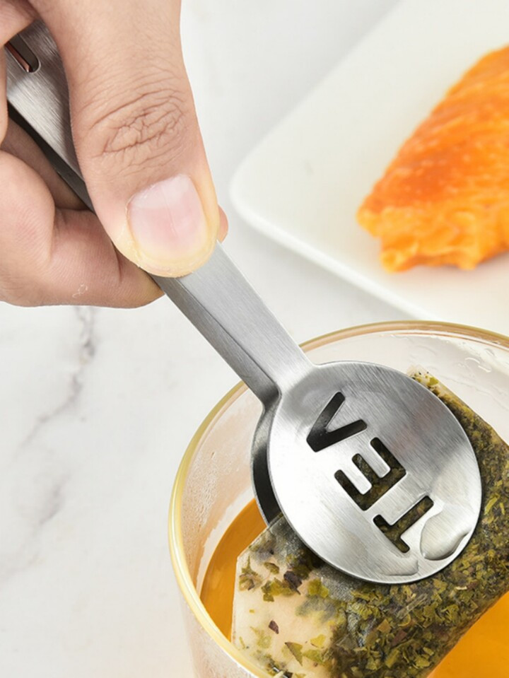 Tea Bag Squeezer, 1pc Stainless Steel Tea Bag Holder Tea Bag Tongs Tea Bag Spoon Tea Bag Strainer... | SHEIN