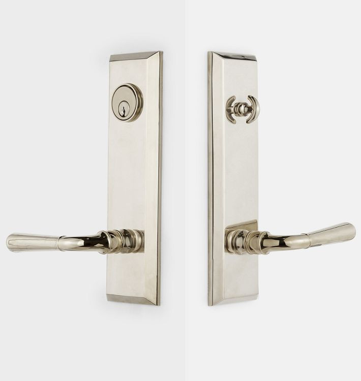 Putman Classic Lever / Lever Exterior Door Hardware Tube Latch Set | Rejuvenation
