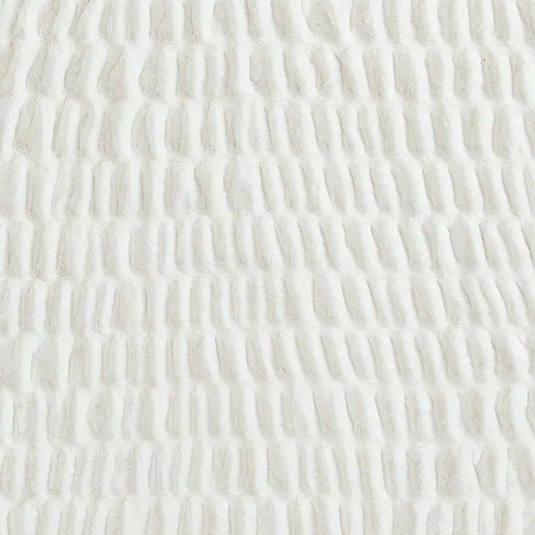 Better Homes & Gardens Ruched Faux Fur Throw Blanket, White, Standard Throw | Walmart (US)