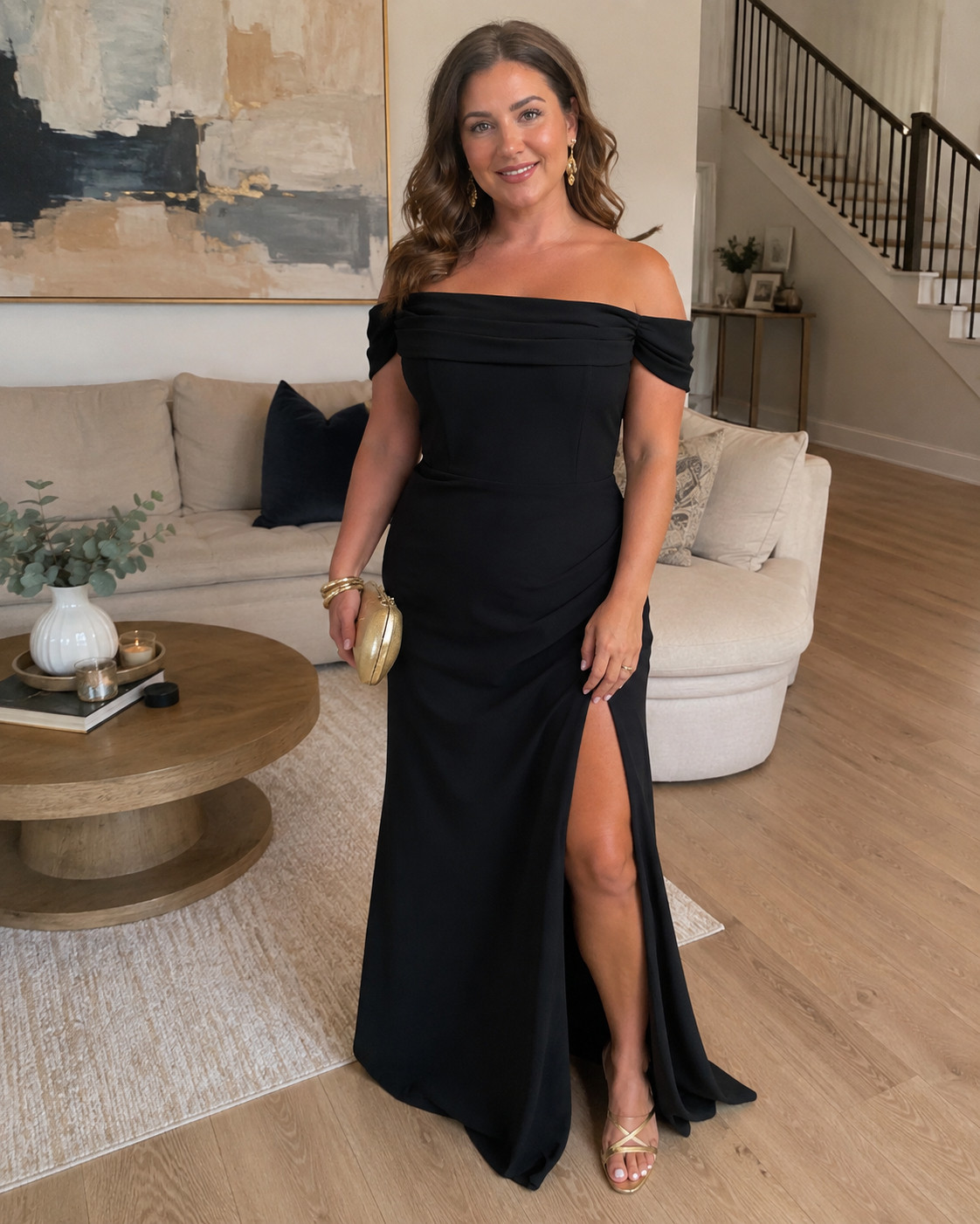 This black off-the-shoulder gown is giving effortless black-tie wedding guest ✨ The corset-inspired fit, elegant neckline and thigh-high slit make it so flattering while still feeling polished. Definitely one for those dressier fall weddings. #Showpo #BlackWeddingGuestDress #BlackTieWedding #FallWeddingGuest #OffShoulderDress #MaxiDress #FormalDress #WeddingGuestOutfit #LTKFashion 

 #LTKSeasonal #LTKU #LTKWedding