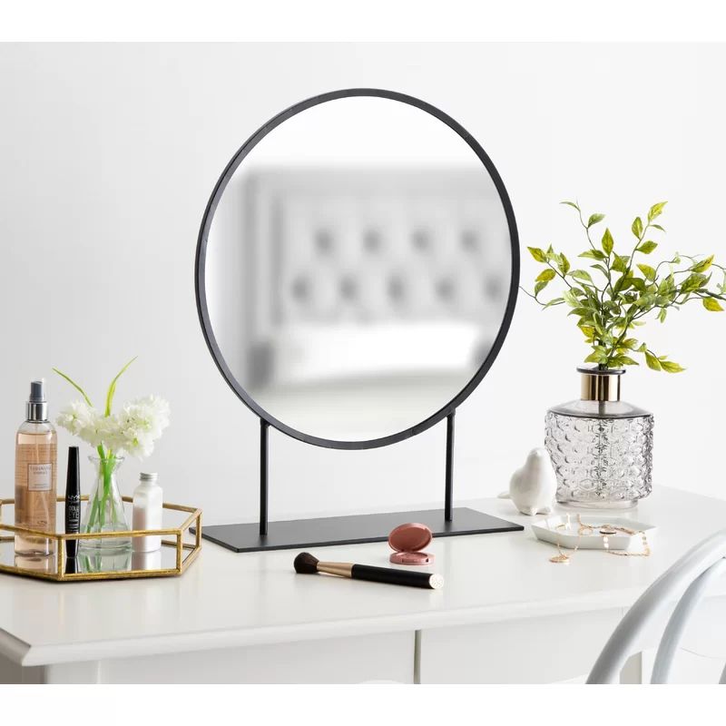 Jackie Round Metal Floor Mirror | Wayfair North America