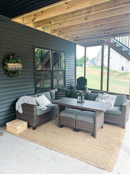My outdoor sectional is on sale! It now comes with a bench instead of 2 stools, but the same dimensions and look. We love it! 

#LTKSeasonal #LTKhome #LTKsalealert