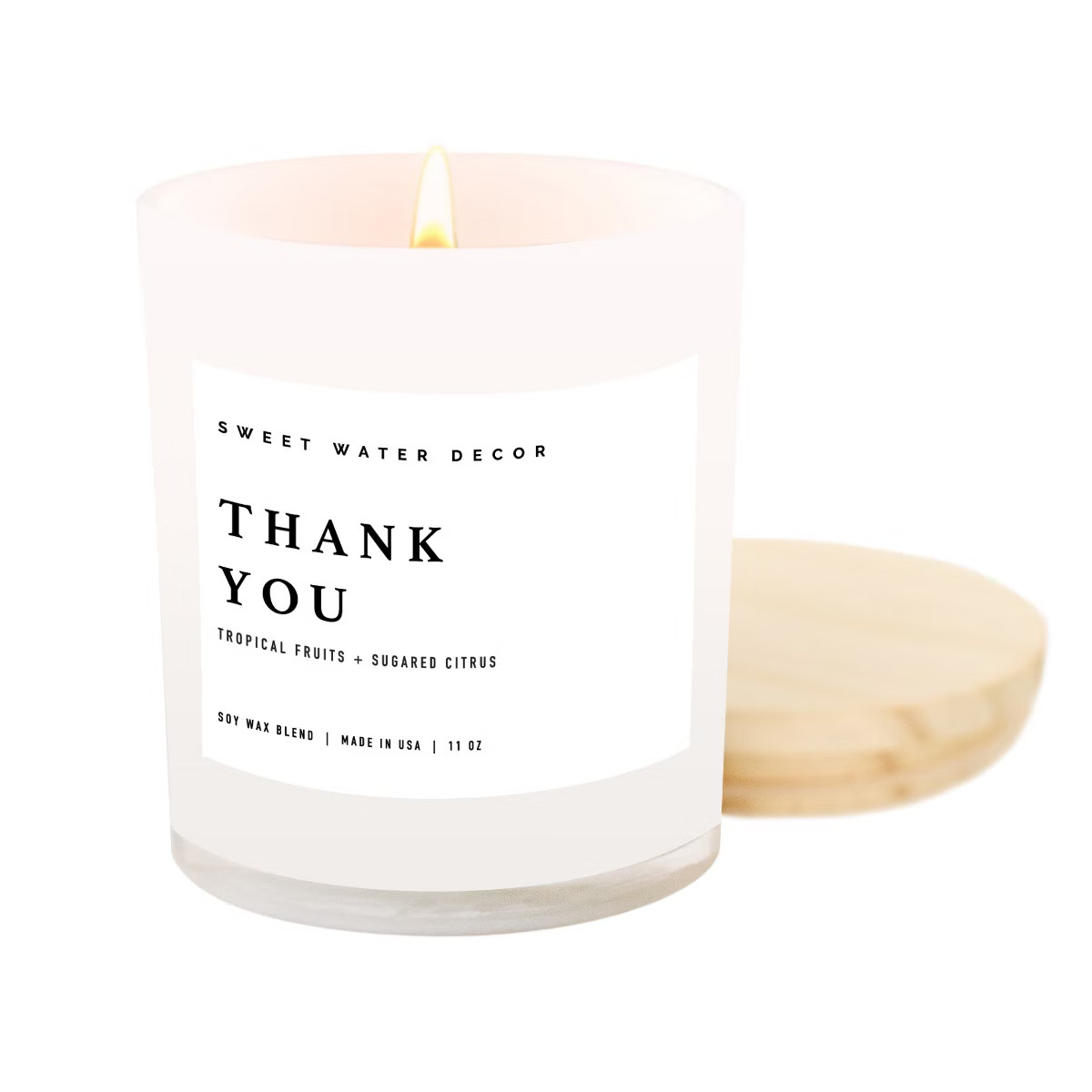Sweet Water Decor Thank You 11oz White Jar Candle | Target
