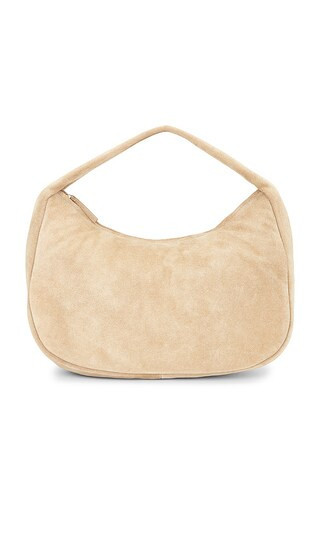 St. Agni Suede Large Bon Bon Bag in Beige. | Revolve Clothing (Global)