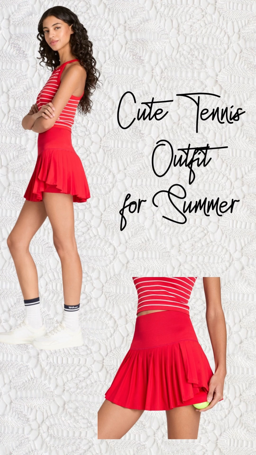 Cute tennis outfit for summer and spring - tennis skirt, tennis tank top with built-in bra

#LTKSeasonal #LTKActive #LTKfitnessgoals