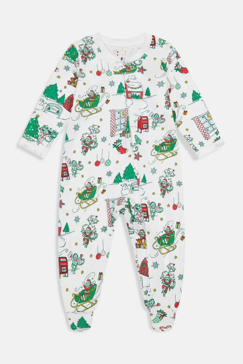Infant Snow Village Zipper Footie | Roller Rabbit