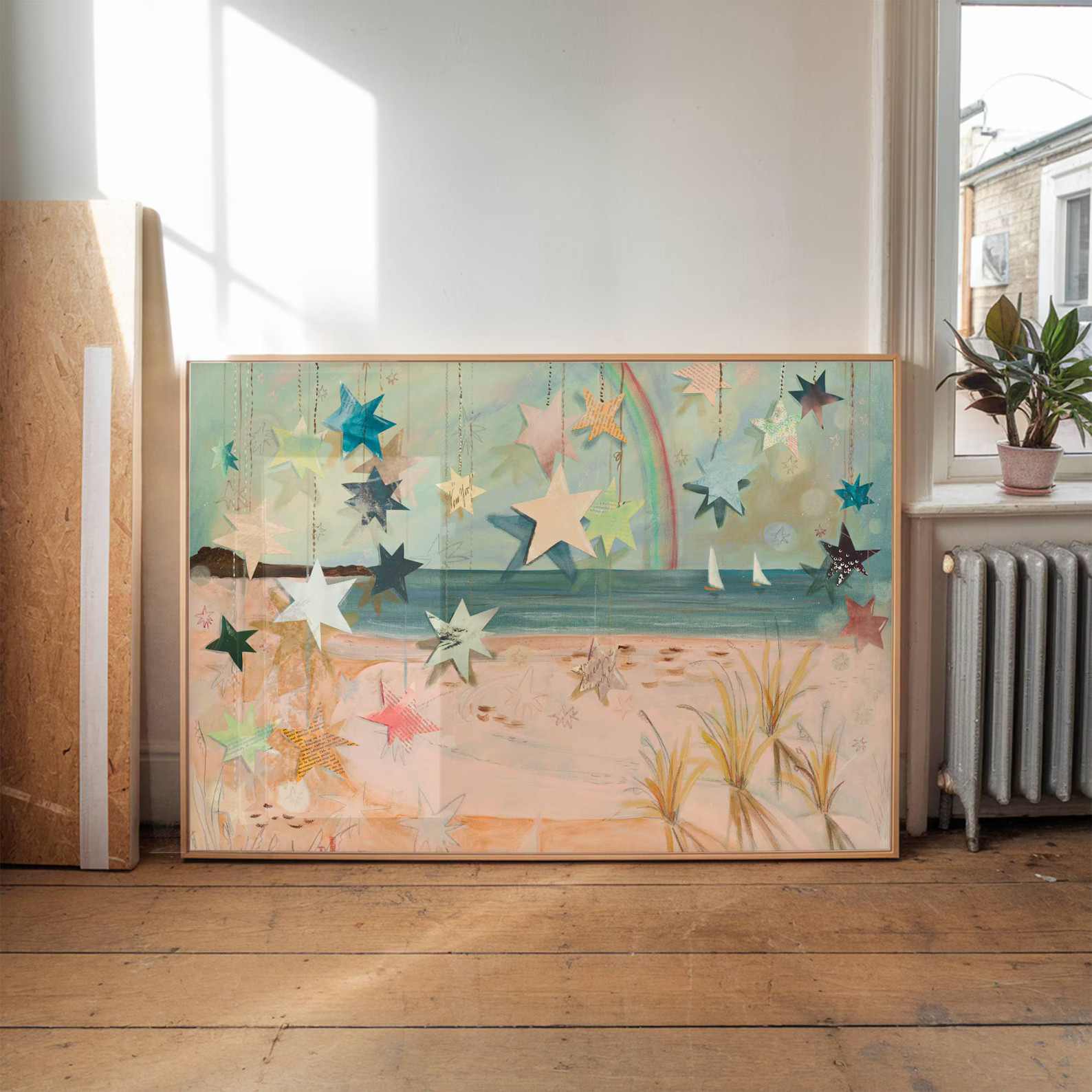 Pink Coastal Grandma Artwork, Muted Coastal Wall Art Blues, Whimsical Romance, Coastal Maine Wall... | Etsy (US)