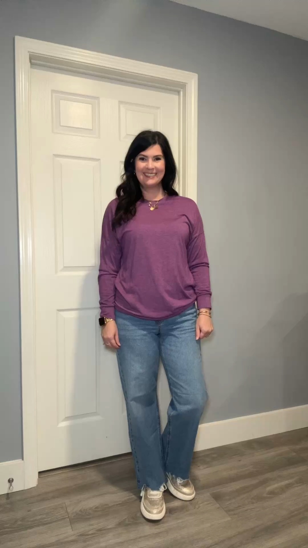 Grabbed some comfy jeans, sneakers and a purple top (iykyk) to cheer for our favorite basketball teams tonight! 

#LTKOver40 #LTKootd #LTKActive
