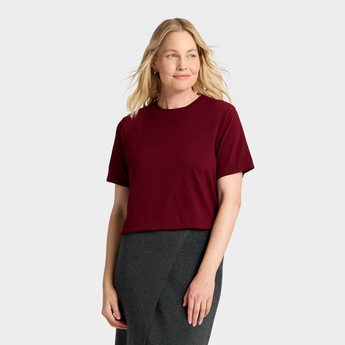 Women's Cropped Bubble T-Shirt - A New Day™ | Target