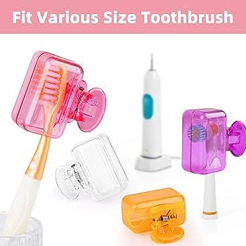 4 Pack Travel Toothbrush Head Covers Cap Toothbrush Protector Brush Pod Case Protective Plastic C... | Amazon (US)