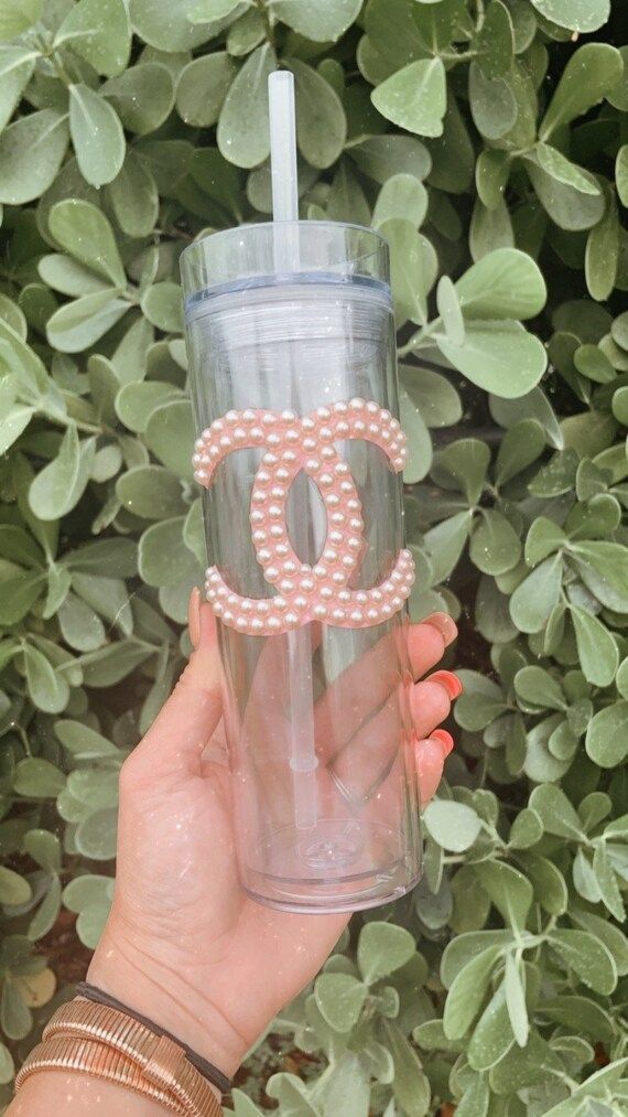 Designer pink and pearl water bottle | Etsy | Etsy (US)