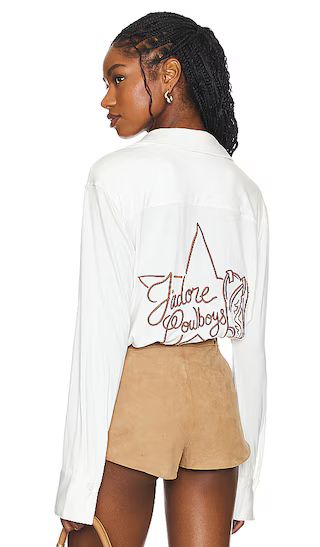 J'adore Cowboys Bedshirt in Ivory | Revolve Clothing (Global)