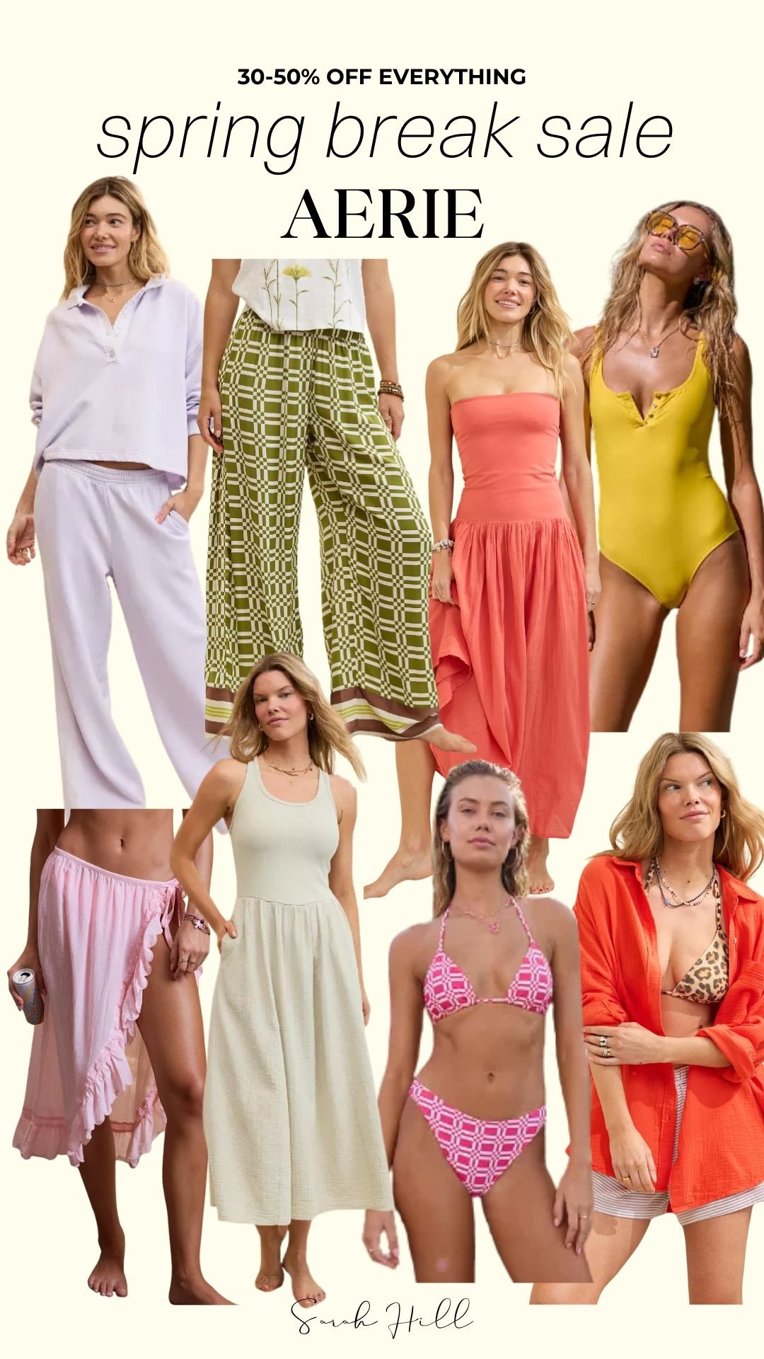 Aerie 30-50% off spring break sale  

 

#LTKSeasonal #LTKSaleAlert