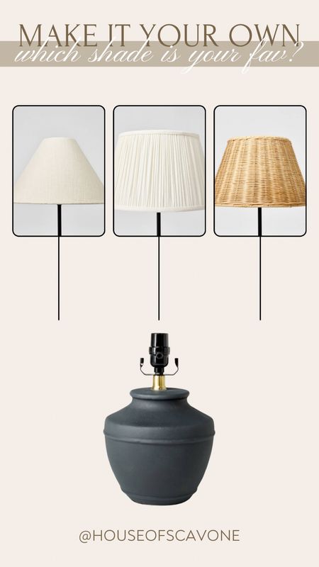 LOVE this lamp and the ability to choose which shade I want! Which one is your favorite? #lampshade #lamp #tablelamp #tabledecor #homedecor #neutralhomedecor #neutraldecor #entryway

#LTKSummerSales #LTKHome #LTKFindsUnder50