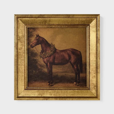 10"x10" Christmas Horse Framed Wall Art - Threshold™ designed with Studio McGee | Target