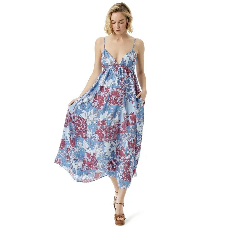 Jessica Simpson Women's and Women's Plus Open Back Maxi Cami Dress | Walmart (US)