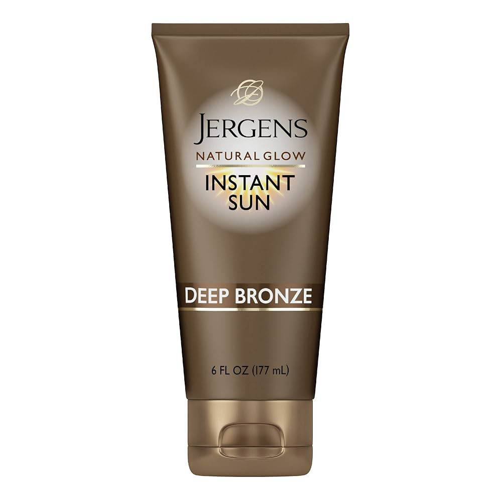 Jergens Natural Glow Instant Sun Tanning Moisturizer + Bronzer, Lightweight Sunless Tanning for N... | Amazon (US)