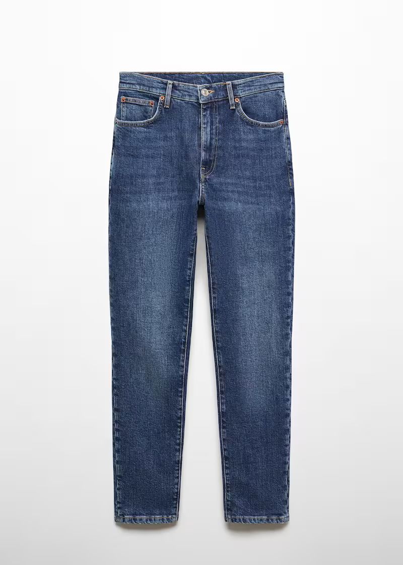 Waxed slim crop jeans -  Women | Mango United Kingdom | MANGO (UK)