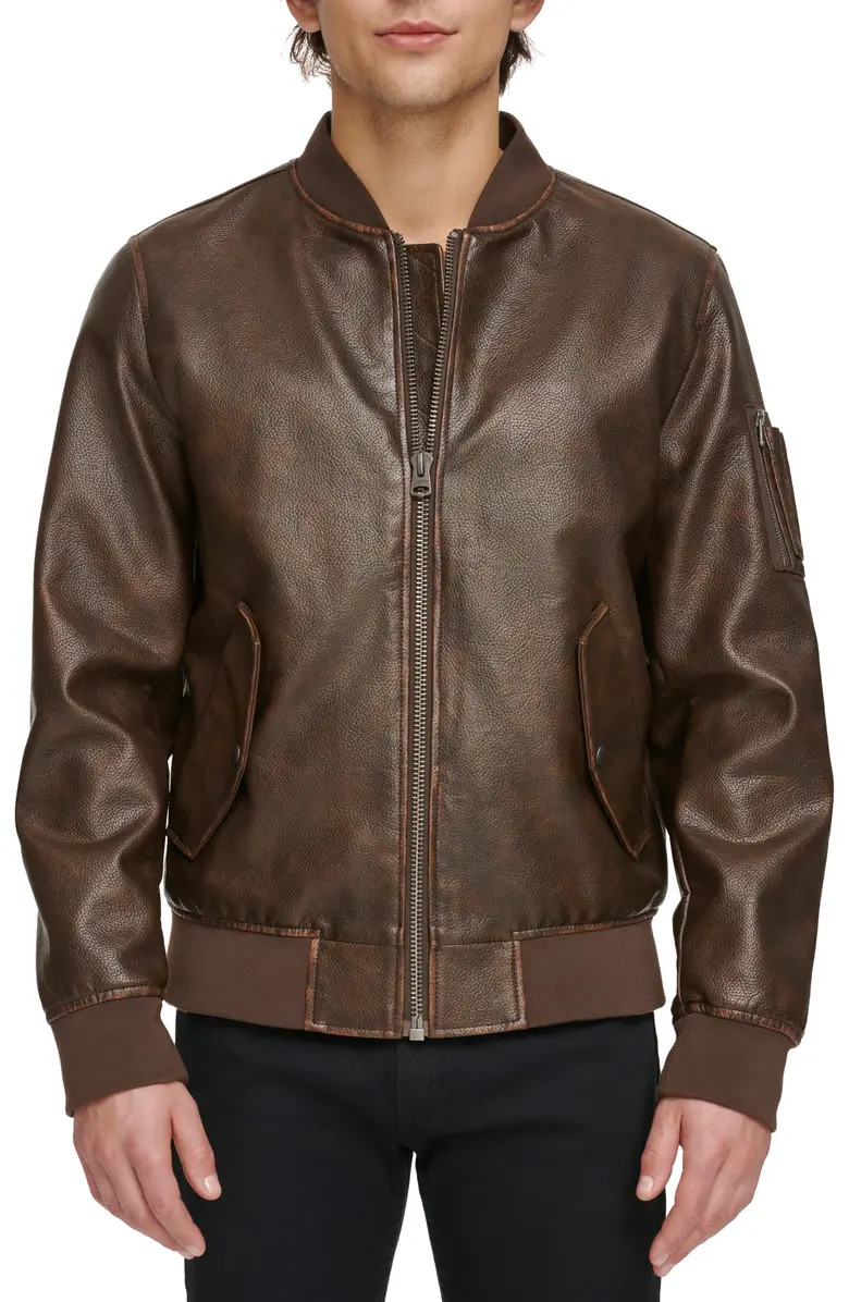 Varsity Faux Leather Bomber Jacket | Nordstrom