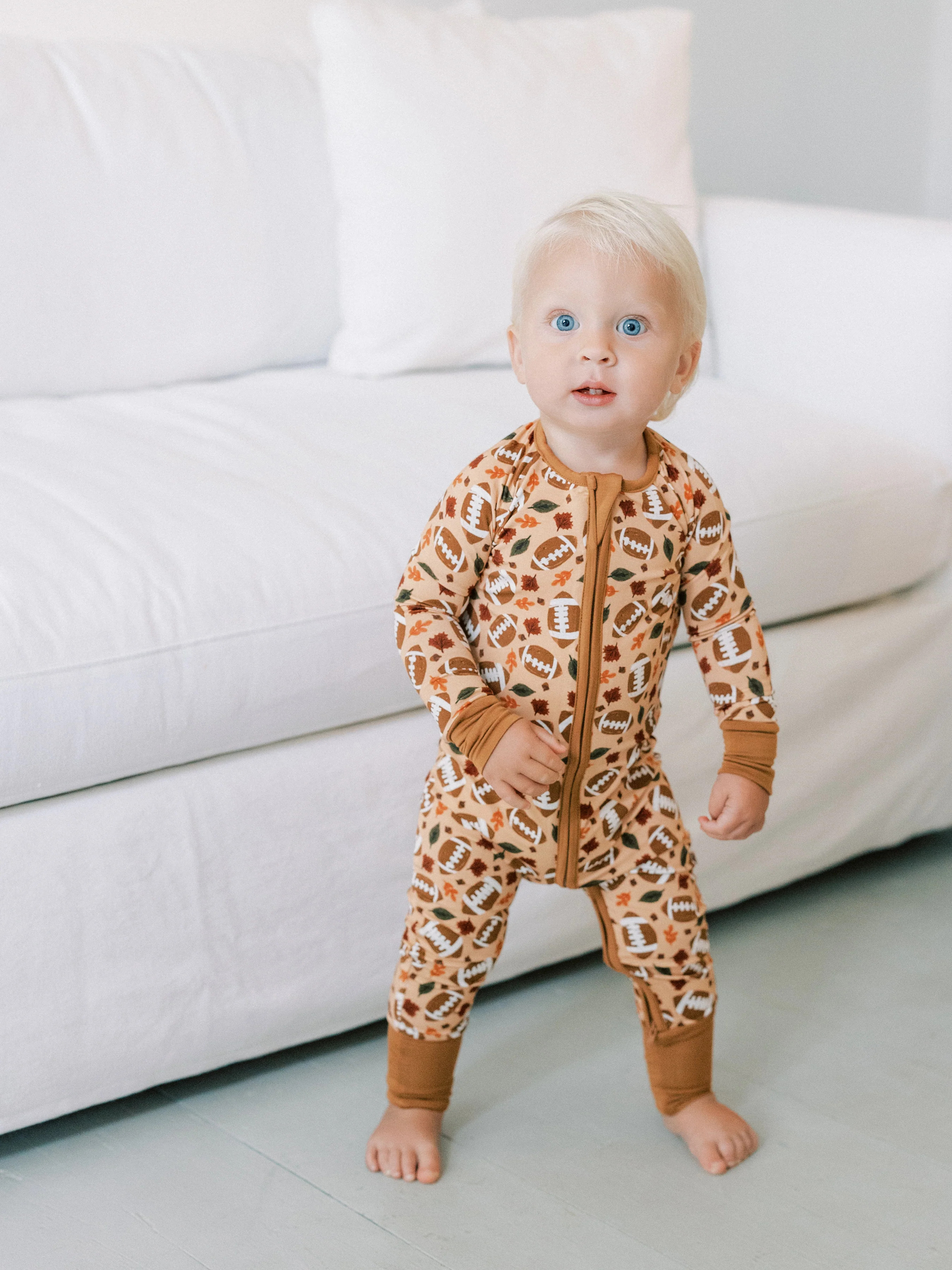 Go Team Premium Zipper Romper | Poppy Kids Co