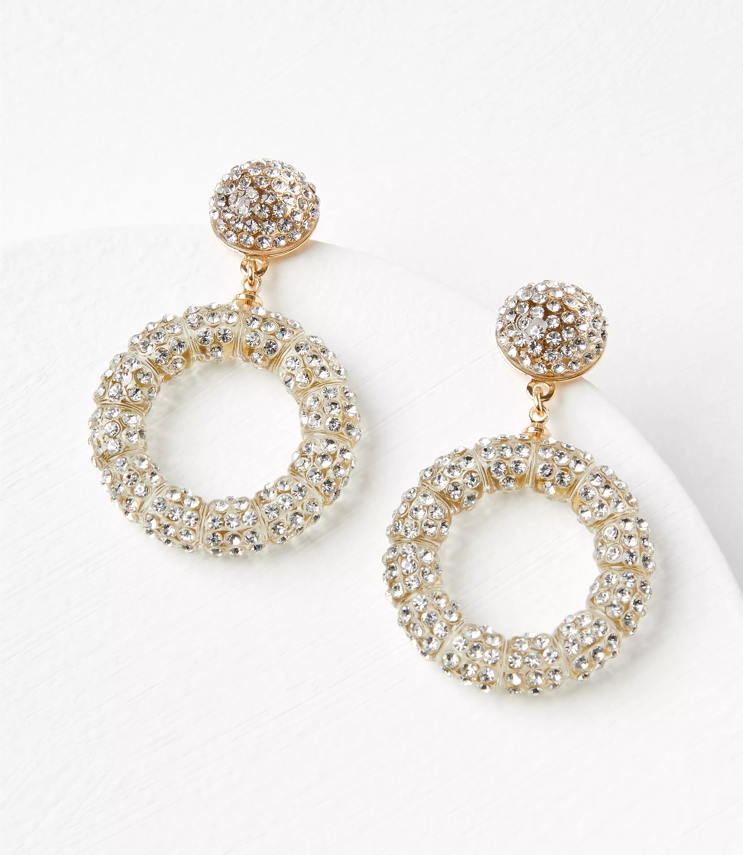 Circle Statement Drop Earrings | LOFT