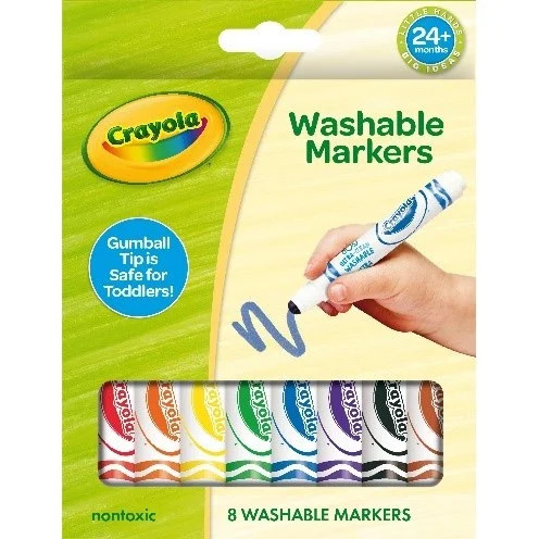 Crayola Gumball Tip Toddler Markers, 8 Ct Ultra Clean Washable Markers, Toddler Crafts, Gifts Pre... | Walmart (US)