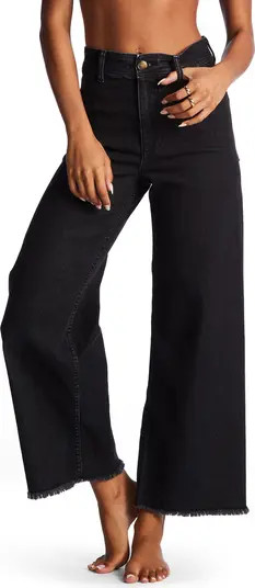 Billabong Free Fall Stretch Crop Wide Leg Jeans | Nordstrom | Nordstrom
