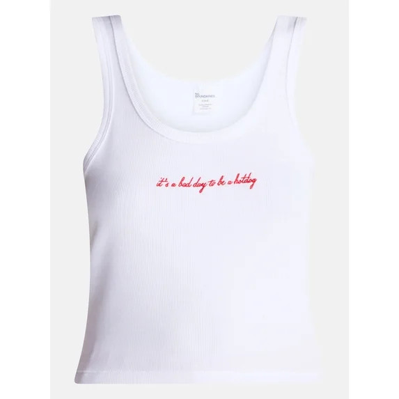 No Boundaries Ribbed Graphic Game-Day Tank Top, Women's and Women's Plus Sizes XXS-4X | Walmart (US)