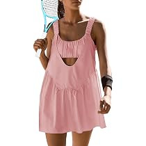 Sexyasasii Women Tennis Dress with Built in Shorts and Bra Sleeveless Casual Backless Golf Dress ... | Amazon (US)
