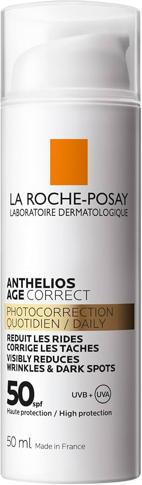 La Roche-Posay Anthelios Age Correct SPF50, Anti-Ageing Sunscreen, 50ml | Daily Suncream With Hya... | Amazon (UK)