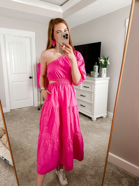 Hot pink one shoulder dress from Amazon! Valentine’s Day outfit ideas  

#LTKSeasonal #LTKunder100