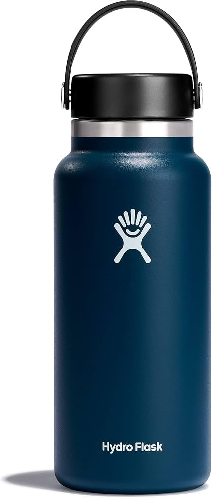 Hydro Flask Stainless Steel Wide Mouth Water Bottle with Flex Cap and Double-Wall Vacuum Insulati... | Amazon (US)