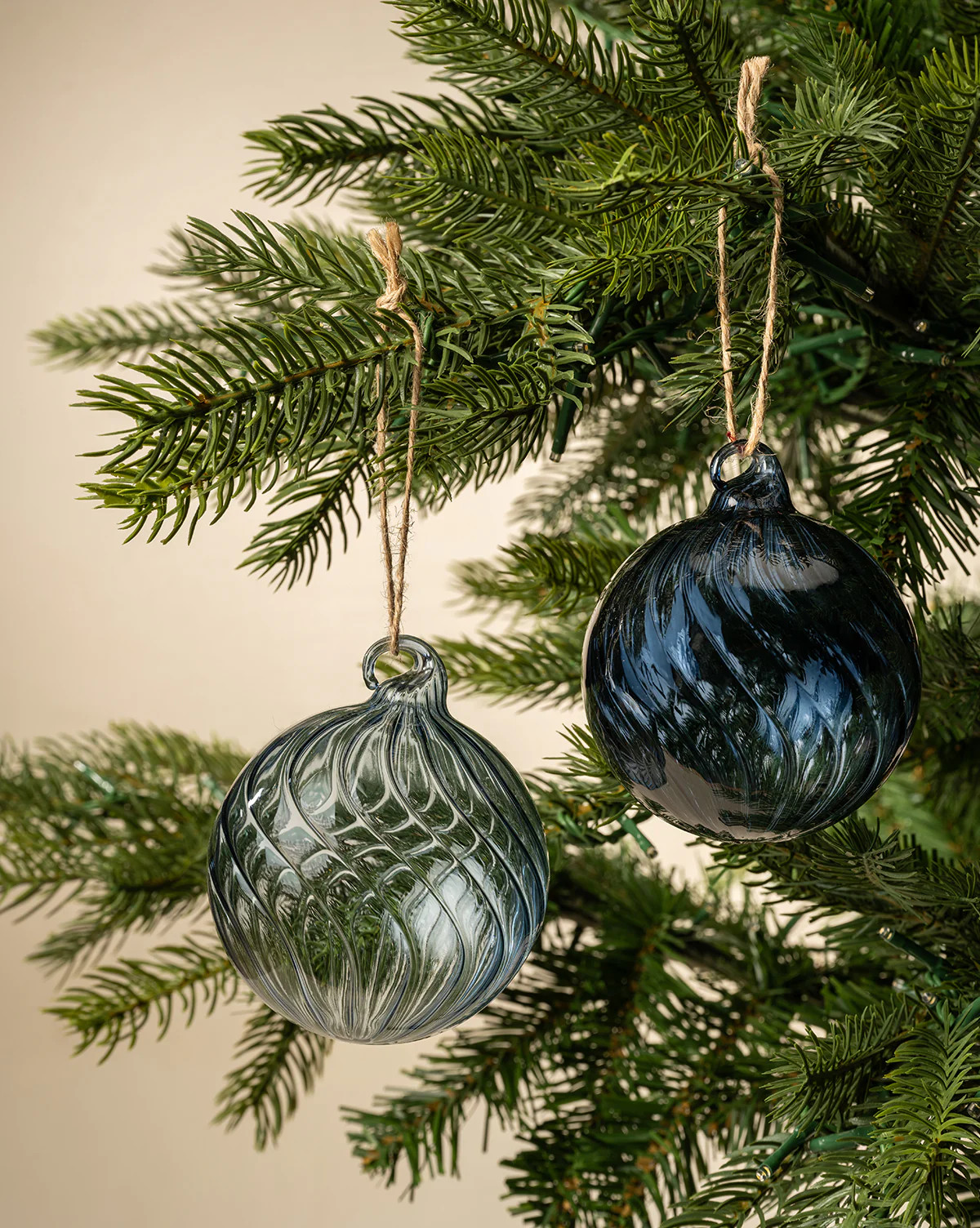 Blue Ice & Night Blue Assorted Baubles (Set of 12) | McGee & Co. (US)