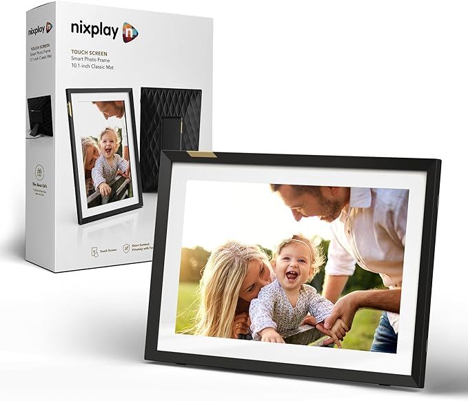 Nixplay 10.1” Digital Photo Frame - Connecting Families & Friends (Black/White Matte) | Amazon (US)