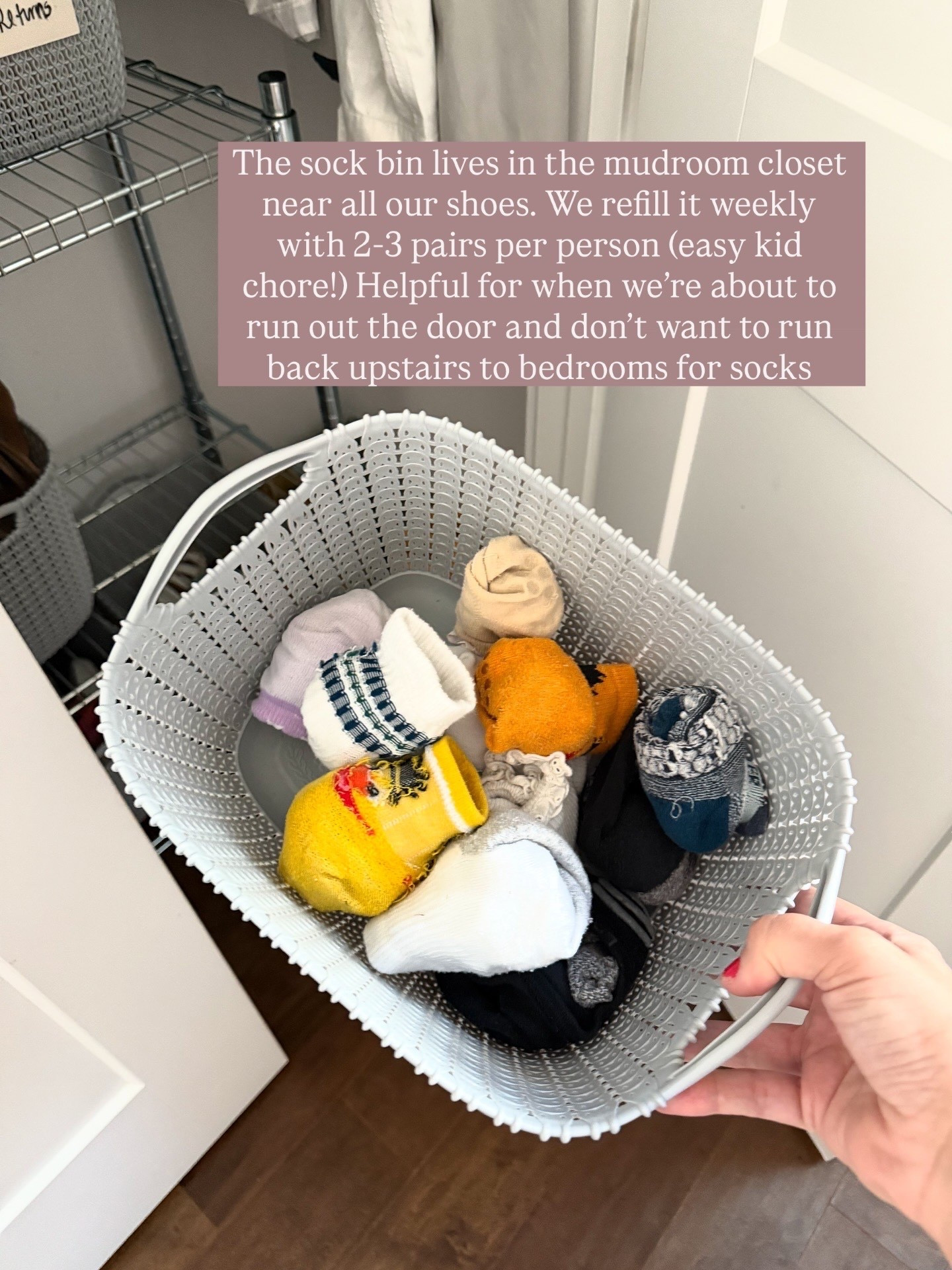 The SOCK BIN is a life saver!🧦🧦

#LTKHome #LTKFamily #LTKKids