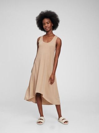 Linen Cotton Hi-Low Tank Dress | Gap (US)