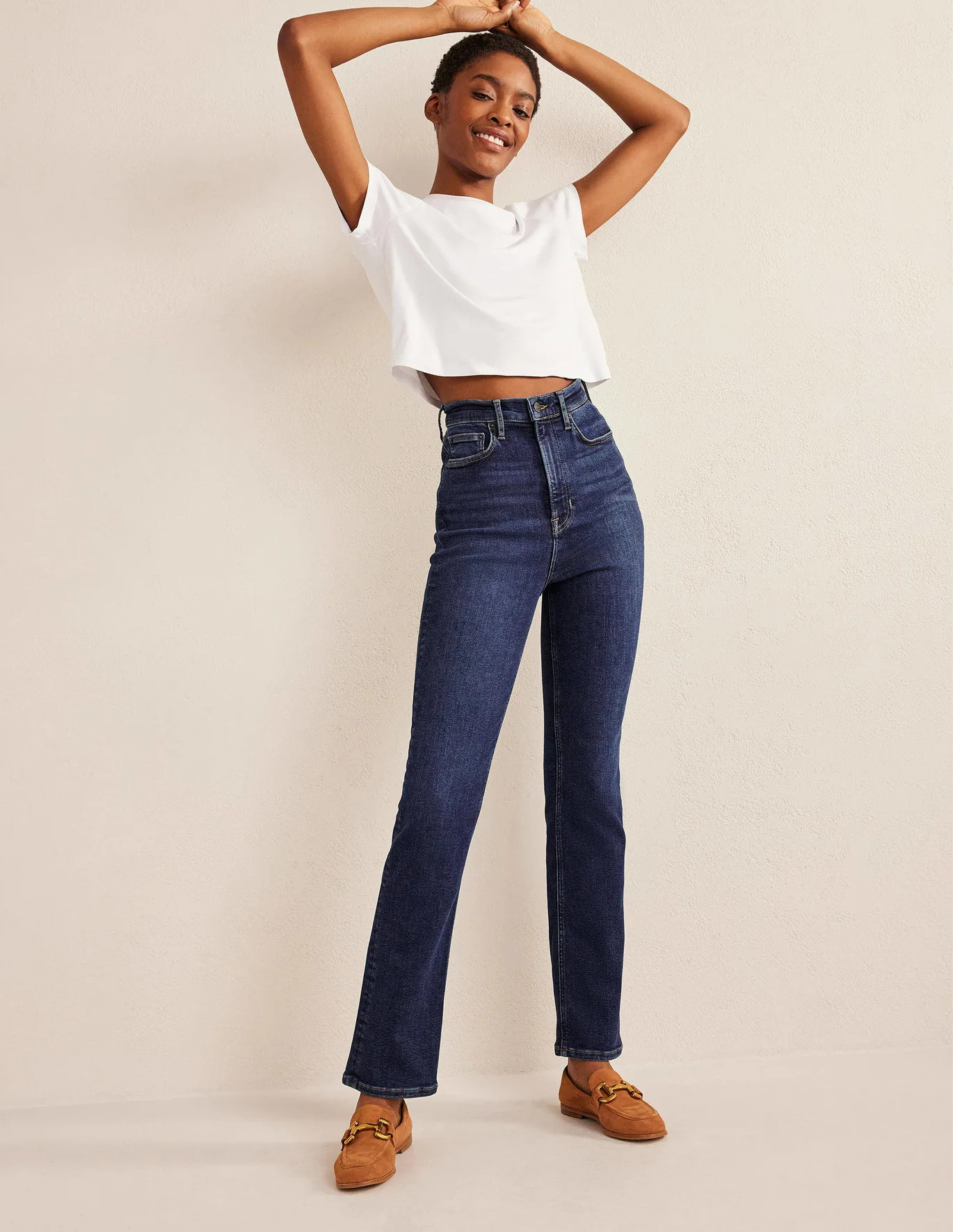 High Rise True Straight Jeans | Boden (US)