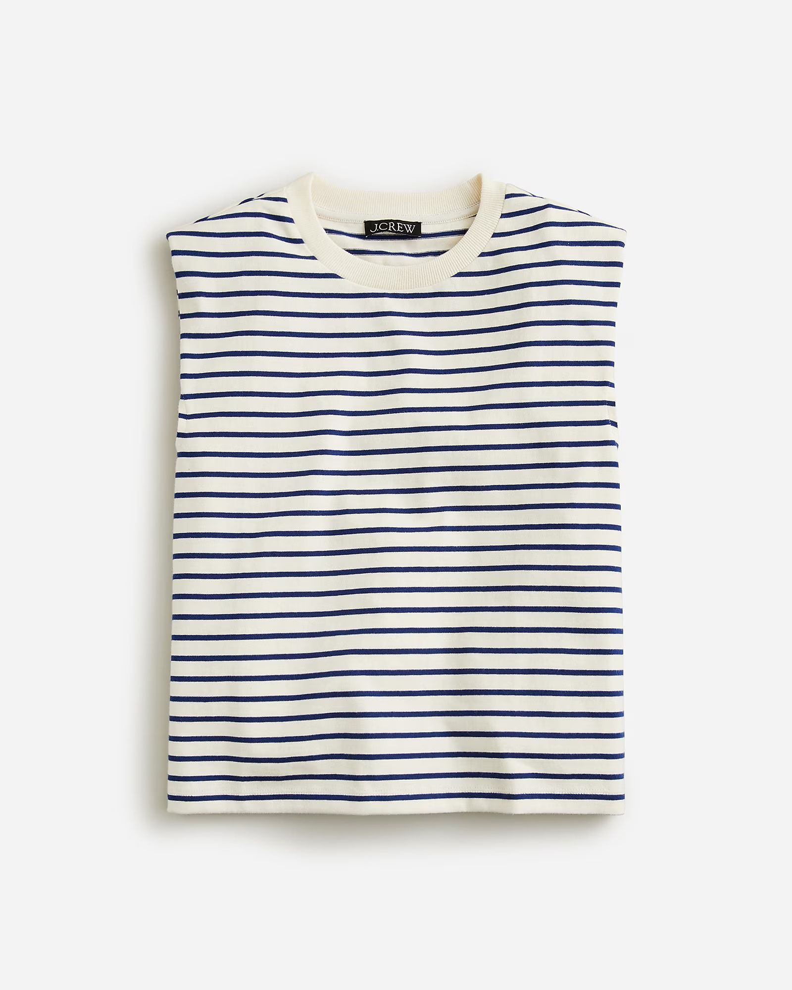 Boatneck muscle T-shirt in stripe mariner cotton | J.Crew US