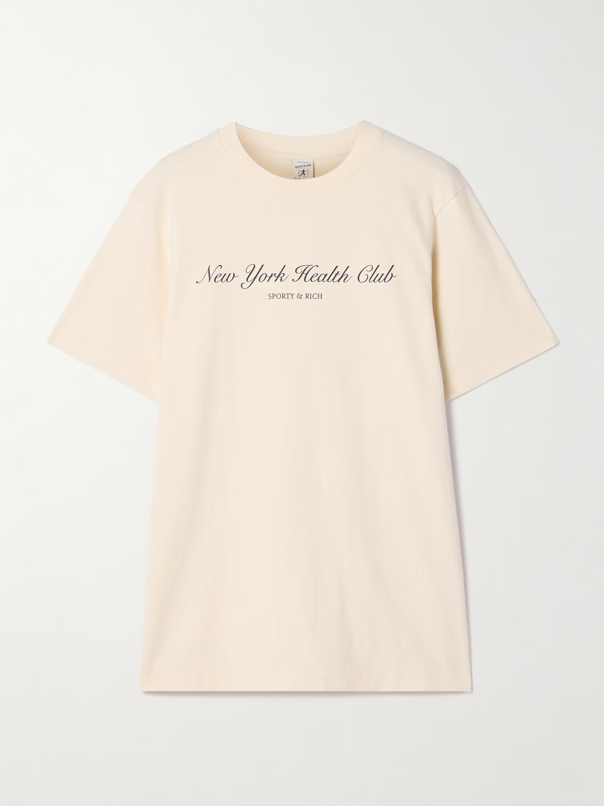 Sporty & Rich - Printed Cotton-jersey T-shirt - Cream | NET-A-PORTER (US)