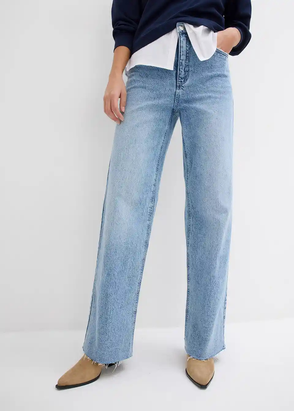 Wide-Leg-Jeans, High Waist, full Length | Bonprix DE