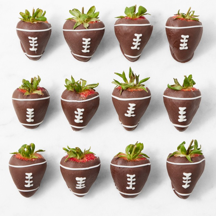Football Chocolate Covered Strawberries | Williams-Sonoma